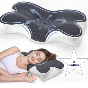 🛏️ Ergonomic Cervical Neck Pillow – Memory Foam – Pain Relief – NEW